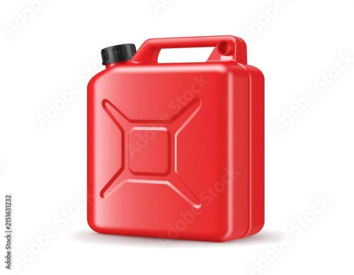 Bright red plastic storage bin with lid and handle.