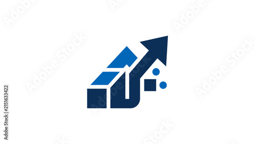 Abstract Business Growth Arrow Icon