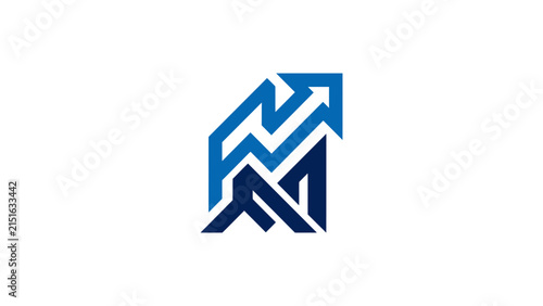 Abstract Business Growth Arrow Logo Icon