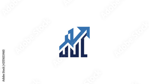 Minimalist Financial Growth Bar Chart Icon