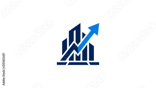 Corporate Real Estate Growth And Financial Success Logo Icon