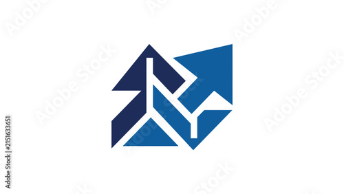 Abstract Geometric Arrow Symbol For Business Branding