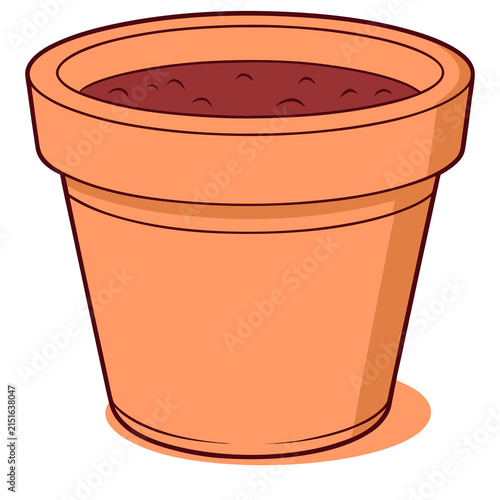 Cute Cartoon Terracotta Pot Graphic for Gardening Designs