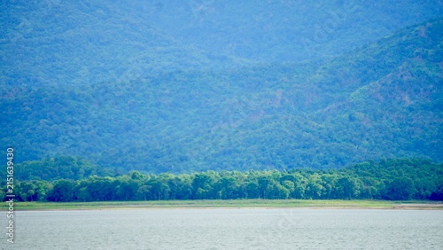 Cuadro en lienzo mountain and blue sky in the rainy season at Uthai Tani National Park, Thailand