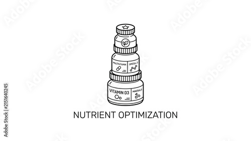 Nutrient Optimization Supplement Bottle Icon
