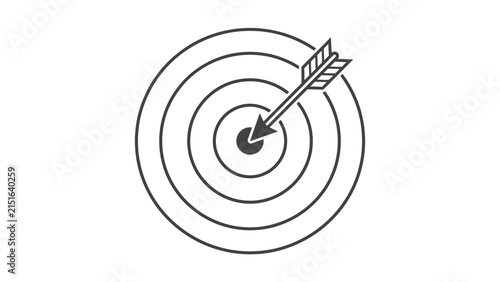 Target Icon With Arrow Hitting Center Bullseye