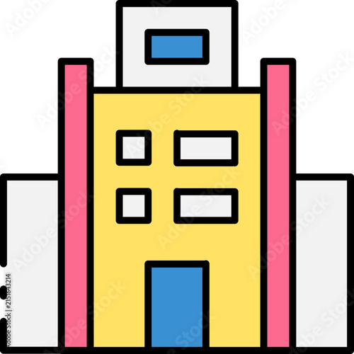 Modern Apartment Complex Building Icon Representing Urban Residential Living and Professional Real Estate Architecture