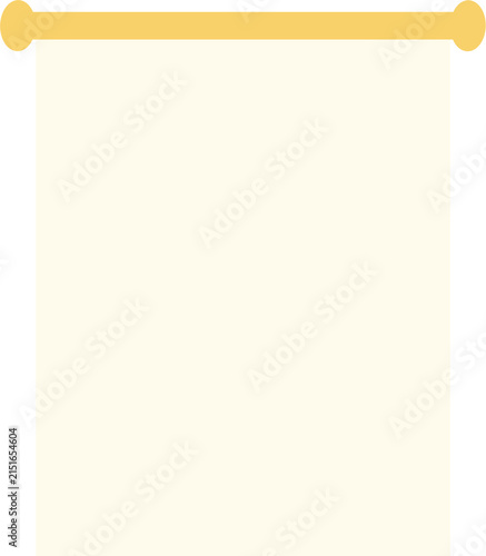 Blank Vertical Paper Banner Transparent PNG Hanging Notice Frame Clipart