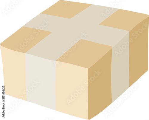 Hand Drawn Cardboard Delivery Box Transparent PNG Shipping Package Clipart