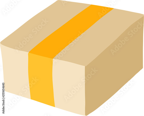 Hand Drawn Cardboard Delivery Box Transparent PNG Shipping Package Clipart