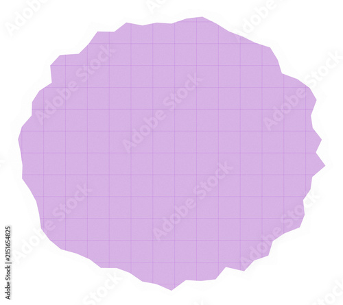 Purple soft geometric abstract blob shape torn paper