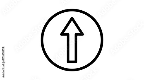 Upward Arrow Circular Icon
