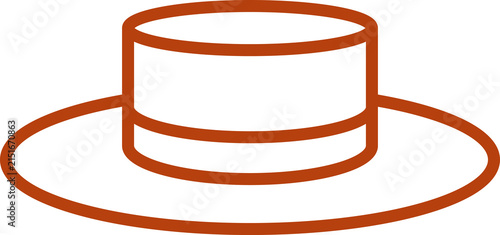 Rust Magic Hat Icon Isolated on Transparent Background PNG Wizard Vector Symbol