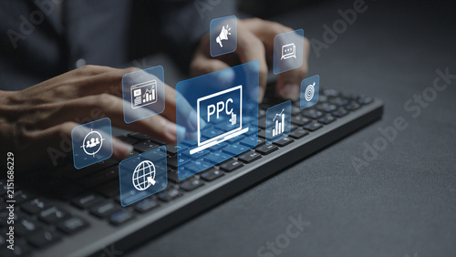 Obraz na plátně PPC advertising campaign management concept