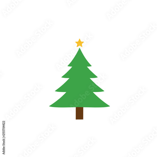 Christmas tree illustration on a white background