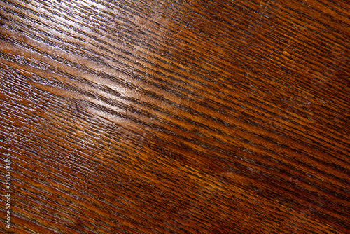 Wood surface with detailed grain pattern and sheen