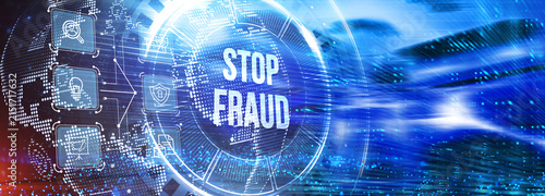 Fraud Alert Caution Defend Guard Notify Protect Concept. 3d illustration