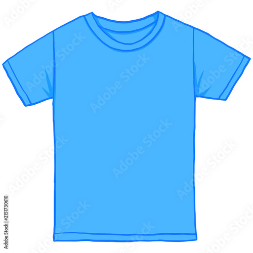 Blue Tshirt Drawing Cartoon Illustration Vector