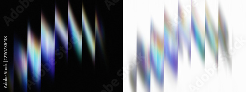 Abstract light prism effect, colorful rainbow glow for overlay design, Transparent background