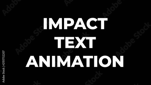 Impact Text Animation