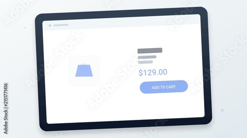 Online Shopping E-commerce Interface - Digital Product Display with Add to Cart Functionality