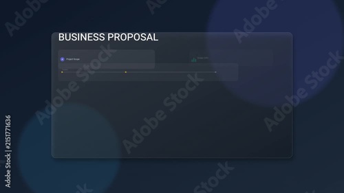 A template for a business proposal document, showcasing a clean and modern user interface for proposal creation