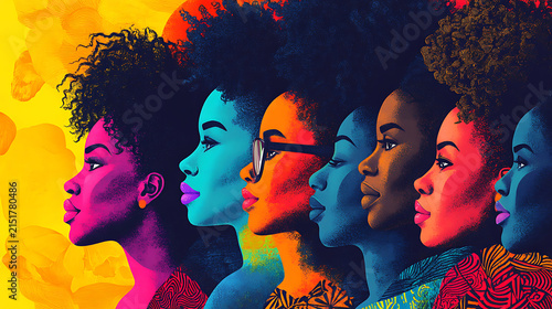 Vibrant Portrait Series Celebrating Diverse Black Women Beauty and Strength