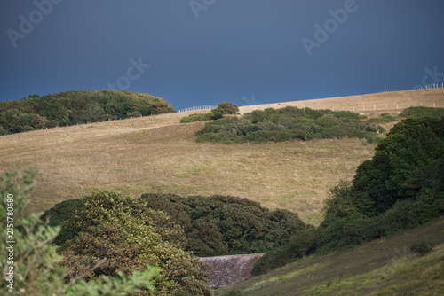 Evening light on the South Downs at Cuckmere Haven.