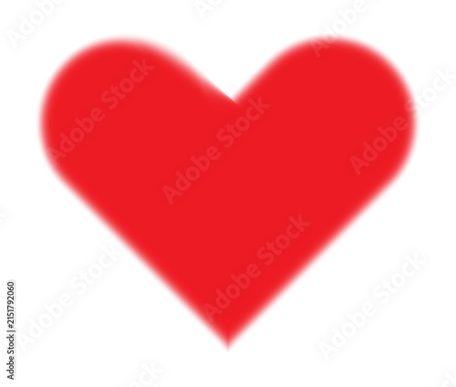 Red Heart with Soft Glow Gradient on White Background, Romantic Love Symbol for Valentine's Day, Wedding, Relationship, Greeting Card and Emotional Celebration Design.