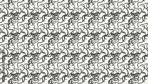Obraz na plátně Black and white stereogram pattern with repeating abstract shapes revealing a hi