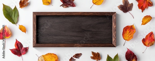 Autumn leaves frame