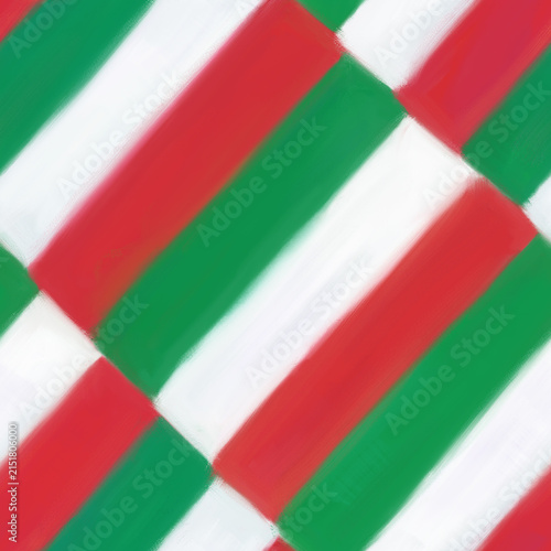 Seamless pattern featuring the Italian flag, hand-drawn with textured digital brushes. Endless pattern for printing on clothing and mugs, mugs print