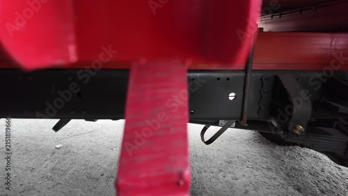 chassis components. underneath vehicle shot 