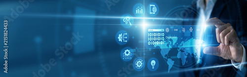 Cuadro en lienzo Digital archivist scans paper files into Digitization systems, converting legacy archives into secure, searchable digital formats to preserve historical records and optimize data retrieval