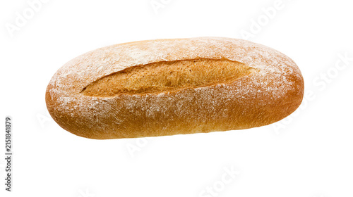Bild auf Leinwand Oval shaped crusty bread loaf dusted with flour