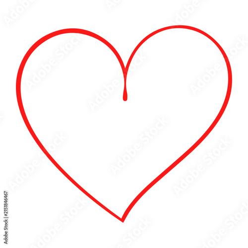 Abstract Continuous Heart Line Art Minimal Vector Icon