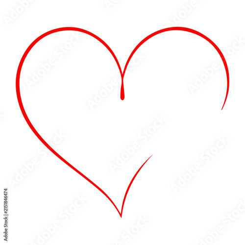 Abstract Continuous Heart Line Art Minimal Vector Icon