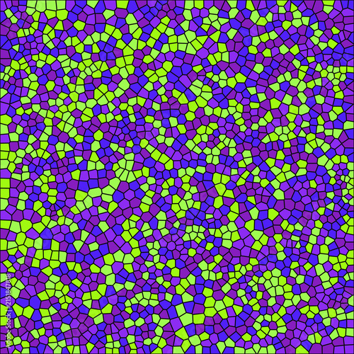 Obraz na plátně Neon purple and lime green abstract tessellation pattern