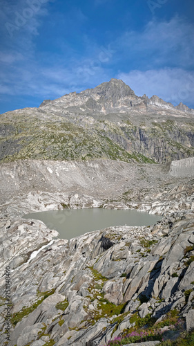 Lake at the base of the glacier
