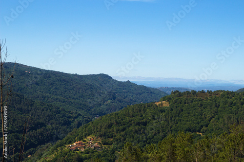Landscapes Along the Hiking Route from Os Peares to Mirador Alto de Picota viewpoint in Ribeira Sacra, Galicia, Spain