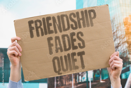 Obraz na plátně "Friendship fades quiet" The connection ends without a single decisive conversation