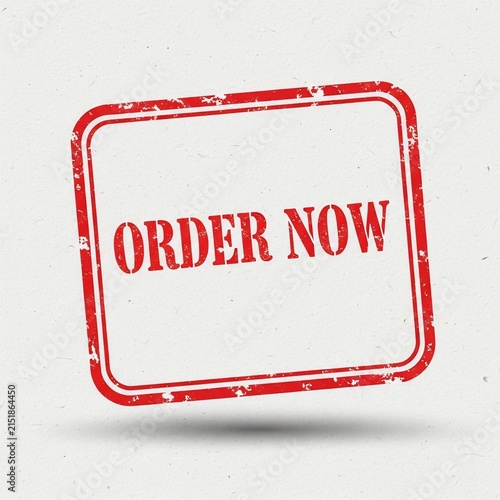 Urgent Call to Action: Bold Red Stamp Urges 'Order Now'