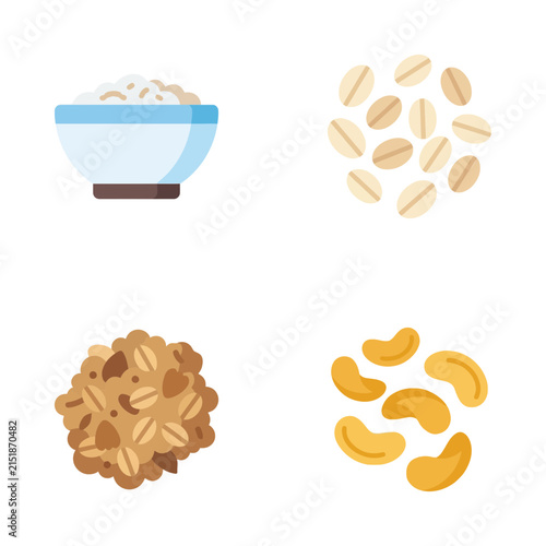 set of icons of food