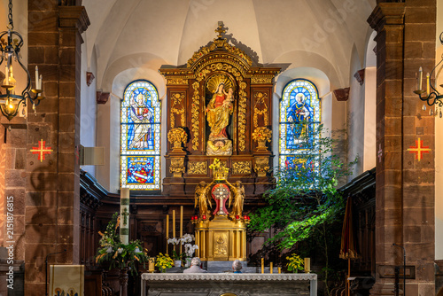 Bild auf Leinwand Kreuzkapelle des Klosters Hohenbrg im Elsass