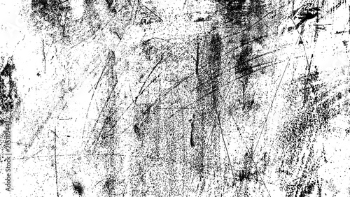 Canvas Print Dark gritty distressed texture with scratches and smudges on transparent gray background