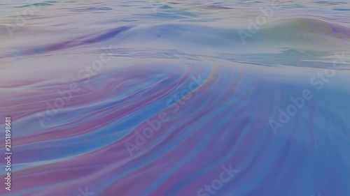 Iridescent pearlescent liquid waves abstract background texture