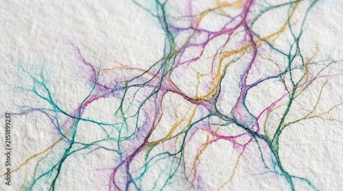 Iridescent Pigment Veins in Turquoise Magenta Gold and Violet, Abstract Art Background