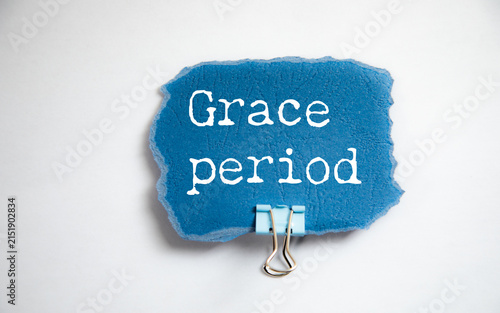 Canvas Print Loan grace period concept, temporary payment delay after borrowing