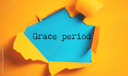 Photography Loan grace period concept, temporary payment delay after borrowing