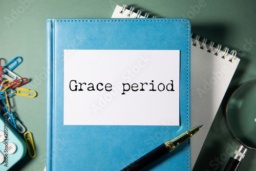 Obraz na plátně Loan grace period concept, temporary payment delay after borrowing